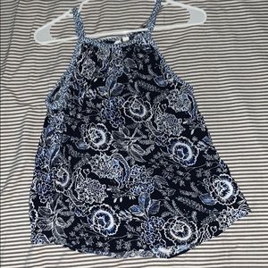 Blue Flower print top